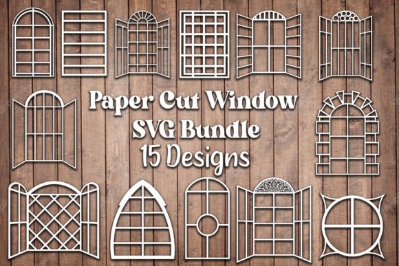 Paper Cut Window Die Cuts SVG Bundle Graphic 3D SVG By Rextore