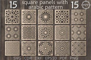 15 Moroccan Panels Arabic SVG Laser Cut Grafica Creazioni Di Fine Cutting Templates 1