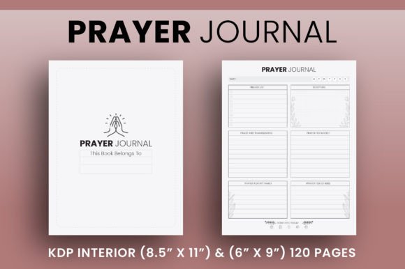 Prayer Journal - KDP Interior Graphic KDP Interiors By Vector Cafe
