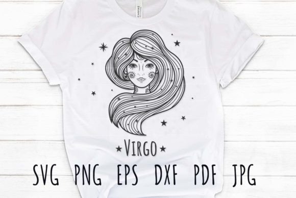 Virgo SVG, Zentangle SVG, Zodiac Signs S Grafica Design di T-shirt Di alyaromalya