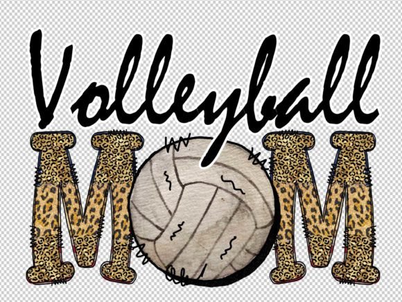Volleyball Mom Sublimation Graphic Print Templates By DenizDesign
