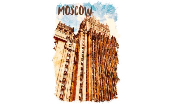 Moscow Europe Watercolor Poster Illustration Illustrations Imprimables Par Poster Boutique