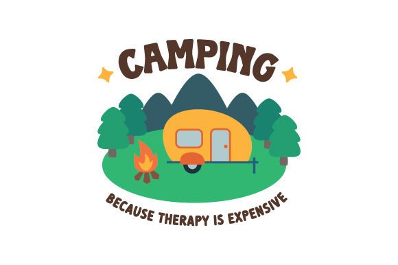 Camping, Because Therapy is Expensive Camping Craft-Schnittdatei Von Creative Fabrica Crafts