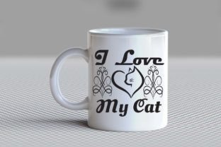 I Love My Cat-SVG Gráfico Diseños de Camisetas Por M.k Graphics Store 2