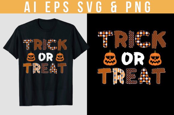 Trick or Treat T-shirt Graphic T-shirt Designs By trendyhunt43