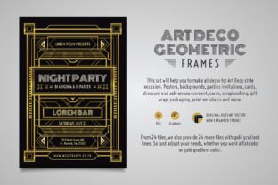 Art Deco Geometric Frame Collection Graphic Backgrounds By revoltan 2