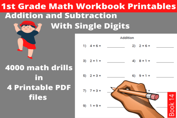 First Grade Math Worksheets Graphic KDP Interiors By PrintablePDFStore