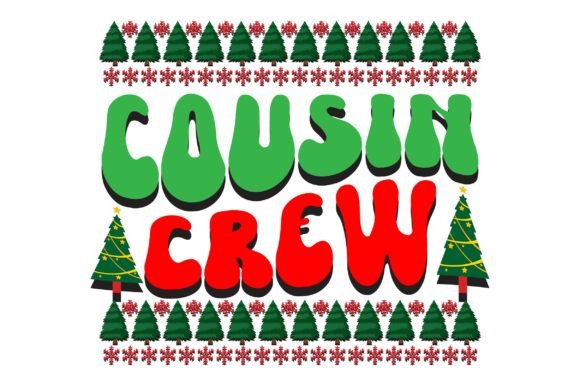 Cousin Crew Retro Christmas Svg Graphic Crafts By Crafted Wonders