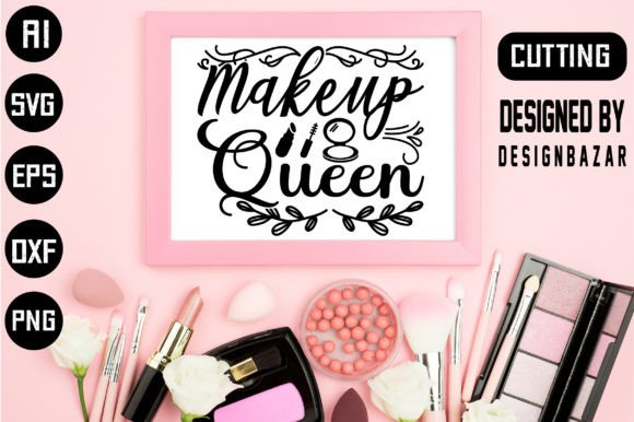 Makeup Queen Graphic Print Templates By designbazar
