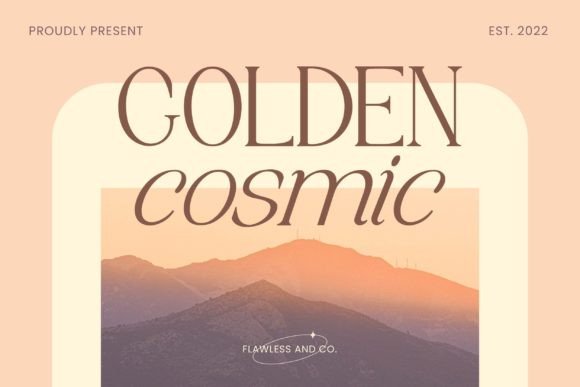 Golden Cosmic Serif Font By Flawless And Co