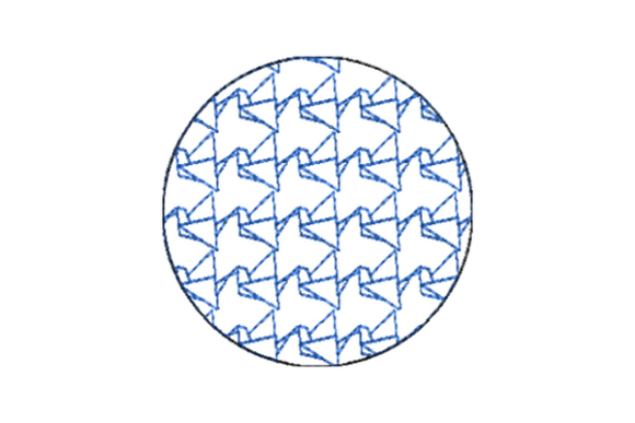 Japanese Sashiko Shape Circle Azja Projekt haftu Przez A Crafty Dad
