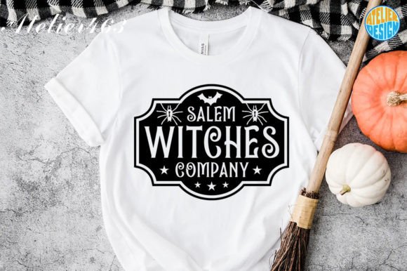 Salem Witches Company Svg Tshirt Grafik T-shirt Designs Von Atelier Design