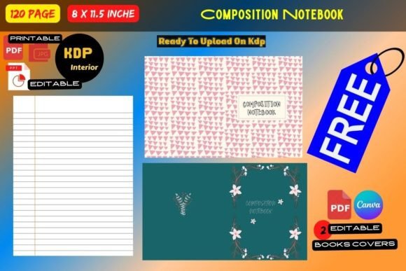 Composition Notebook _ Interior Template Graphic KDP Interiors By Diraf Shop