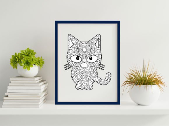 Cat Mandala Design Graphic Crafts By DesignHub99