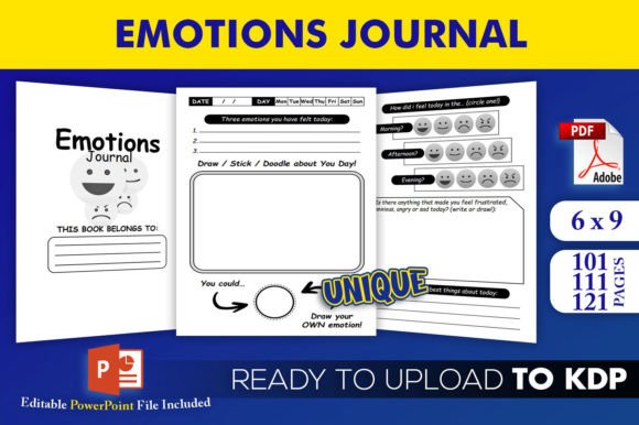 Emotions Journal | KDP Interior Template Gráfico Interiores KDP Por Beast Designer