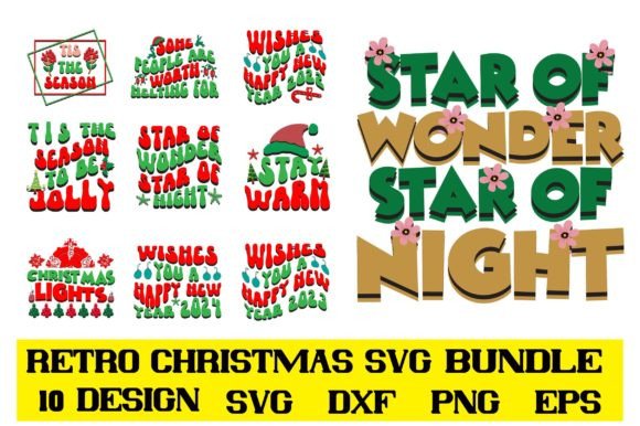 Retro Christmas SVG Bundle Graphic Crafts By Journey with Craft
