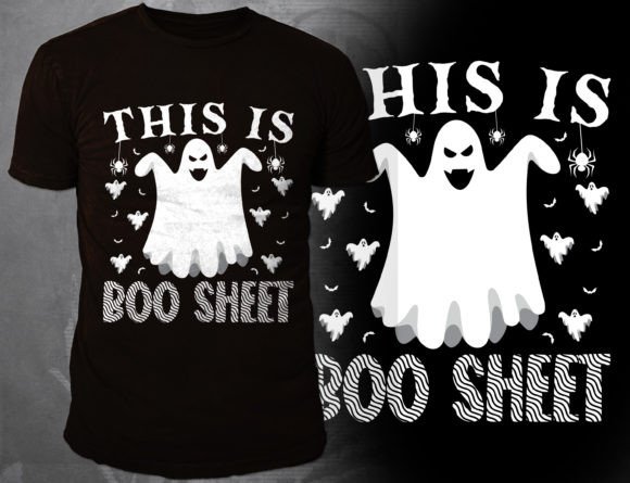 This is BOO Sheet Graphic Crafts By Best T-Shirt Bundles