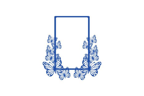 Rectangular Frame - Butterfly Filigrane Schnitte Craft-Schnittdatei Von Creative Fabrica Crafts