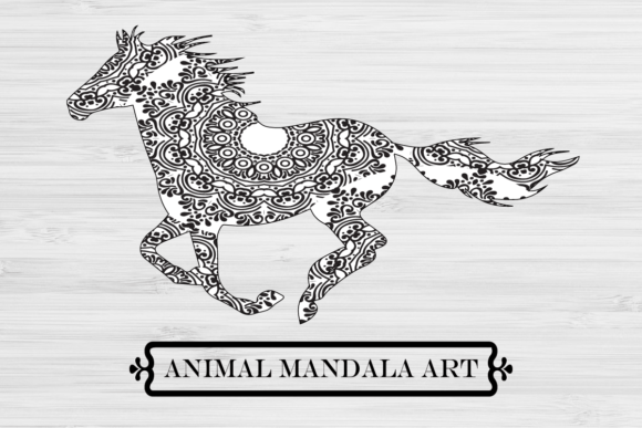 Horse Mandala. Boho Style SVG Grafika Rękodzieła Przez DesignHub99