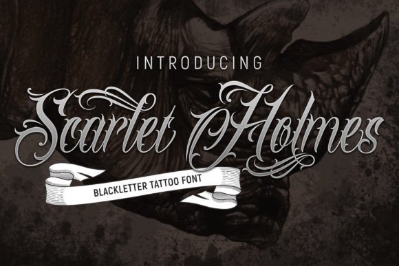 Scarlet Holmes Blackletter Font By Letter Stock