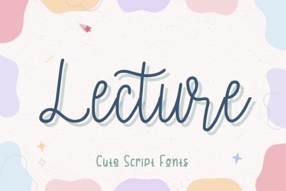 Lecture Script & Handwritten Font By AnningArts