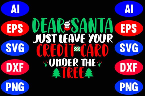 Santa Just Leave Your Credit Card Grafika Rękodzieła Przez Antorgraphics78