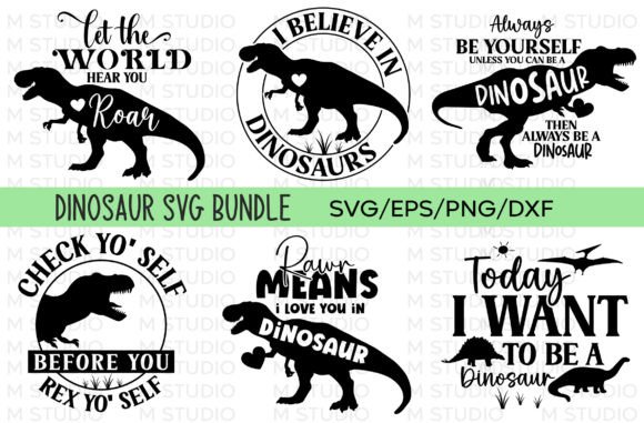 Dinosaur SVG Bundle Graphic Crafts By SVG creation