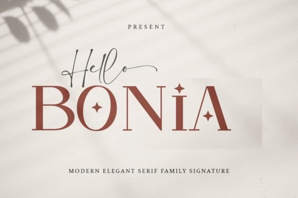 Hello Bonia Serif Font By gatype