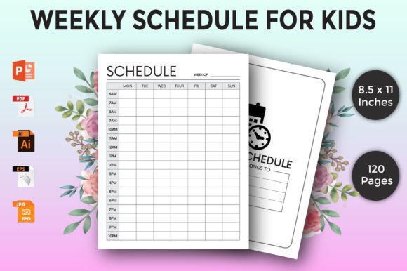 Kids Weekly Schedule - Kdp Interior Grafik KDP-Interieurs Von Das_Design
