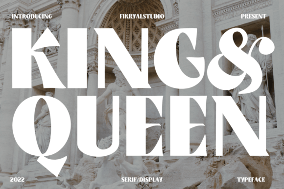 King and Queen Display Font By Fikryal Studio
