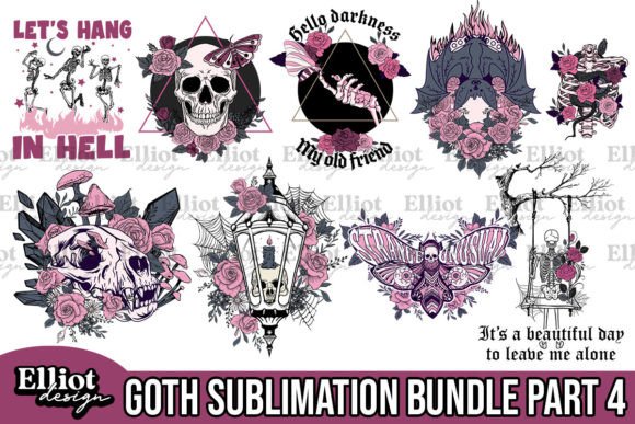 Goth Style Sublimation Bundle 9 PNG Graphic Crafts By Elliot Design