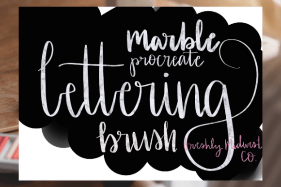Marble Procreate Lettering Brush Graphic Brushes By freshlymidwestco