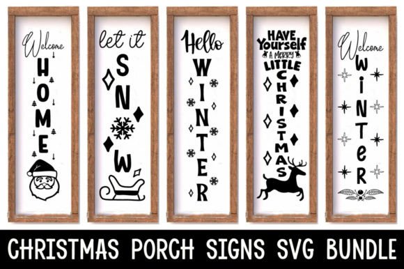 Christmas Porch Signs SVG Bundle Graphic Crafts By etcify