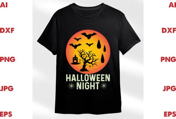 Halloween Night Graphic T-shirt Designs By arbizakatunbp