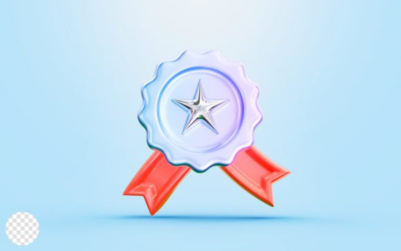Star Medal Badge Sign 3d Render Concept Gráfico Iconos Por ahmedsakib372