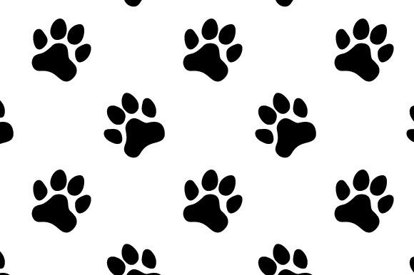 Dog Paw Print - Seamless Pattern Hunde Craft-Schnittdatei Von Creative Fabrica Crafts