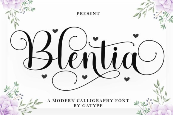 Blentia Script & Handwritten Font By gatype
