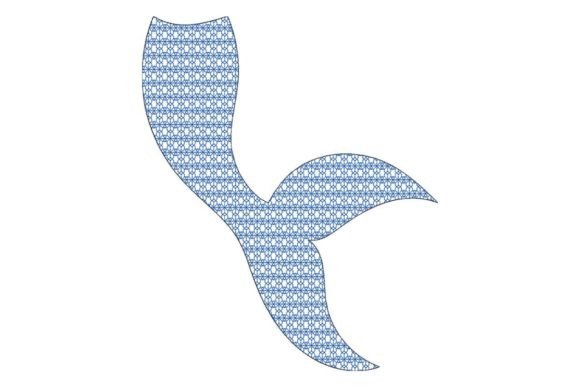 Japanese Sashiko Shape Mermaid Tail Asia Embroidery Design By A Crafty Dad