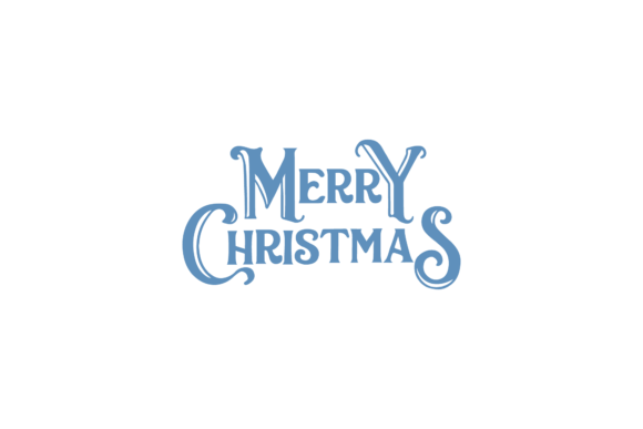 Blue Merry Christmas Writing Graphic Icons By inspirationstudio345
