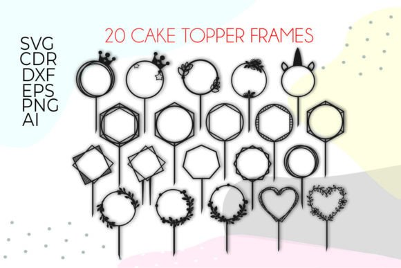 Cake Topper Frame Svg, Wreath Frame Svg Graphic Crafts By dianalovesdesign