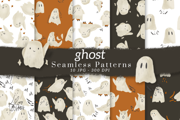 Ghost Seamless Patterns Graphic Patterns By lilovwishes