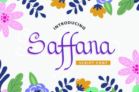 Saffana Script & Handwritten Font By Vunira
