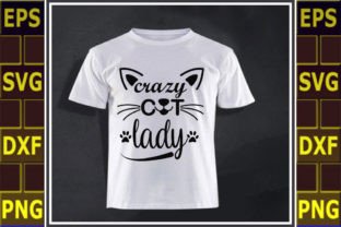 Cat SVG Design, Crazy Cat Lady Grafica Modelli di Stampa Di creative designer store