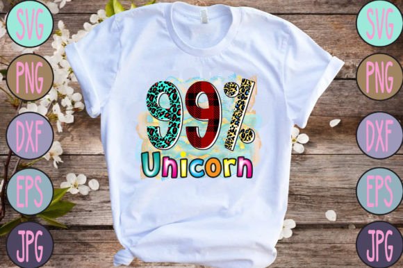 99% Unicorn Gráfico Designs de Camisetas Por Sublimation_Bundle