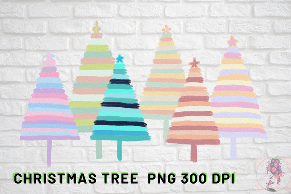 Christmas Tree Graphic Print Templates By JL Digital Art