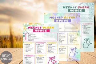 Weekly Clean House Template Printable Graphic Print Templates By Rainbowds 1