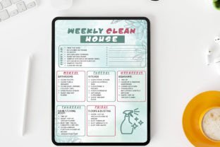 Weekly Clean House Template Printable Graphic Print Templates By Rainbowds 2