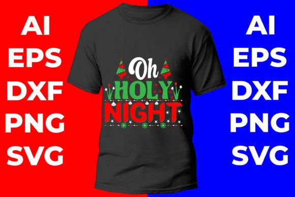Oh Holy Night. Graphic T-shirt Designs By Antorgraphics78