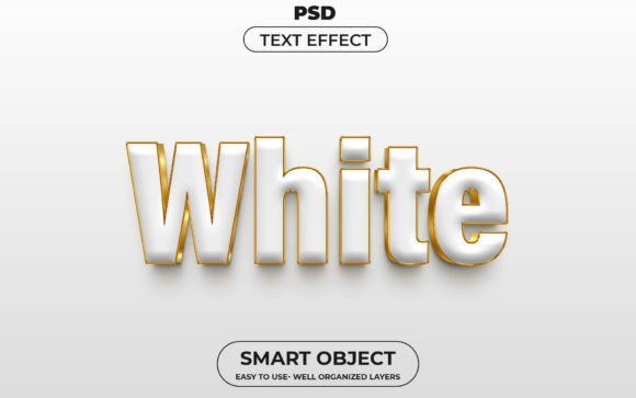 White 3D Editable Psd Text Effect Style Gráfico Estilos de capas Por mdjahidul99519