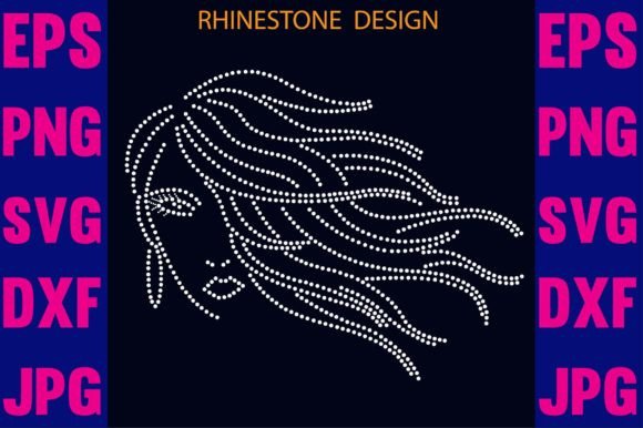 Girl Rhinestone Design Graphic Crafts By creative rhinestone